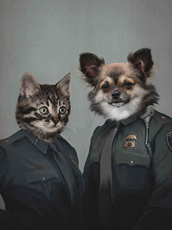 Das Polizei -Duo - benutzerdefinierte Küsse